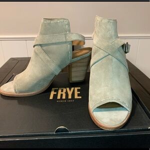 Frye Dani Pickstitch Shield Peep Toe Slingback